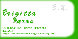 brigitta maros business card